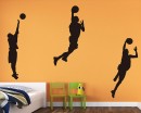 Playing Basketball Basketball Man Silhouette Modern Wall Art Sticker